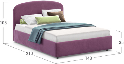 Кровать двуспальная Лия 140х200 Модель 1205